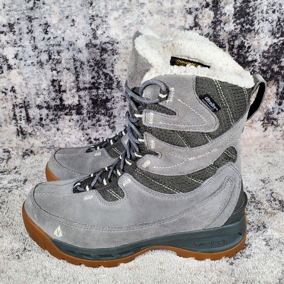 Vasque Women's Pow Pow Waterproof Thinsulate Grey Suede Boots Size 8 - Picture 6 of 13